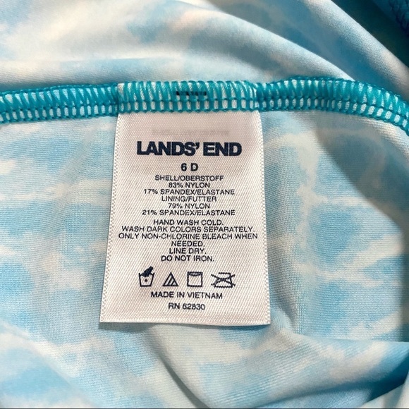 Lands' End Blouson Tummy Hiding Tankini Top Swimsuit 6D - Picture 10 of 12